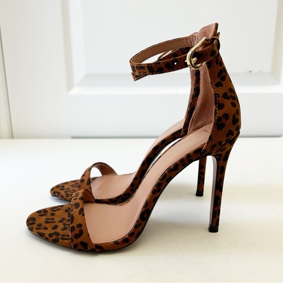 Topshop Leopard Print Stiletto Heels Ankle Strap Brown and Black Size 7.5 UNWORN - Picture 6 of 15